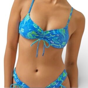 Blackbough Swim Sophia Top — Electric Beach Scrunch Tie Bikini – Small